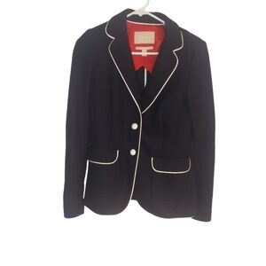 Banana Republic Wool Blazer Dark Navy,2  pocket, 2 button Size 4